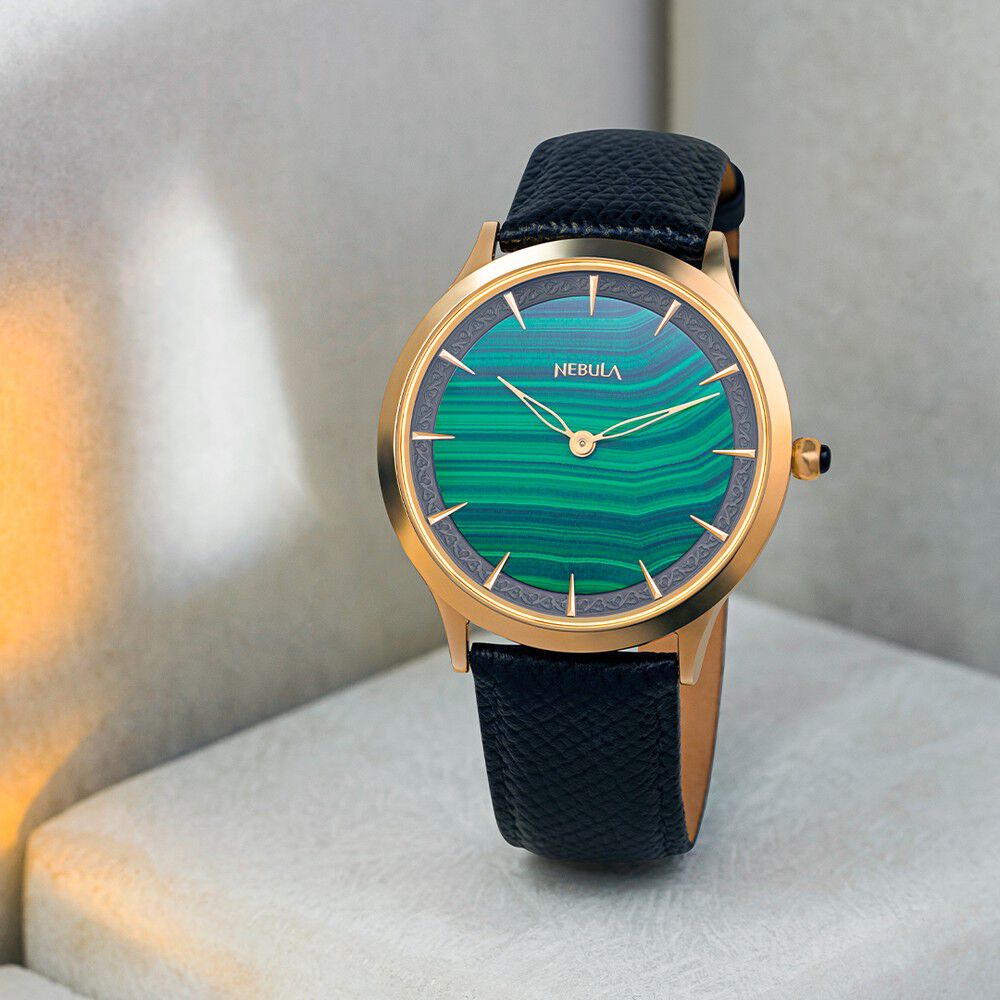 Titan Nebula Deccan Treasures Quartz Analog with Date 18 Karat Solid Gold Watch for Men