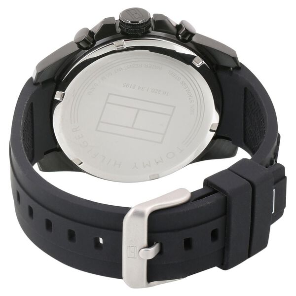 Tommy Hilfiger Quartz Multifunction Black Dial Silicone Strap Watch for Men - image number 3