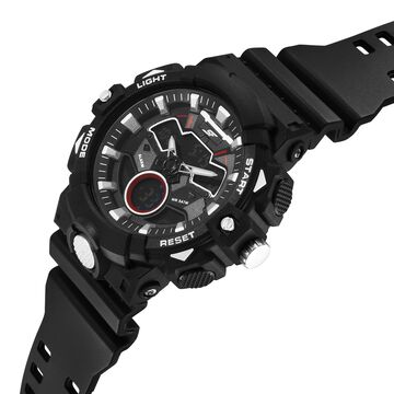 SF Analog Digital Black Dial PU Strap Watch For Men