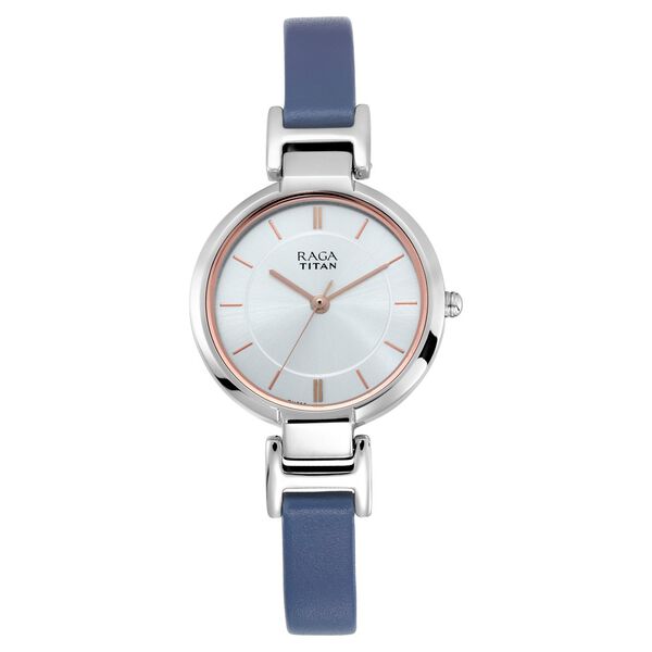 Titan Raga Viva White Dial Analog Leather Strap watch for Women - image number 0