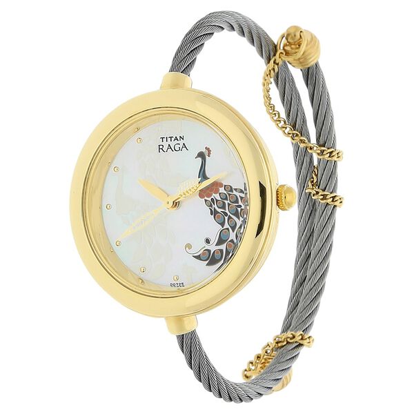 Titan Raga Garden of Eden White Dial Analog Stainless Steel Strap Watch for Women - image number 1