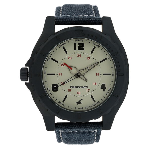 Fastrack Explorer Quartz Analog Grey Dial Canvas Strap Watch for Guys - image number 0
