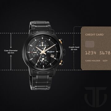 Titan Octane Black Dial Chronograph Watch for Men