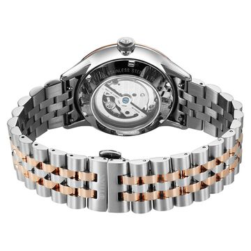 Titan Weekender 60 Hours Power Reserve Concealed Automatic Analog with White Dial Stainless Steel Strap Watch for Men