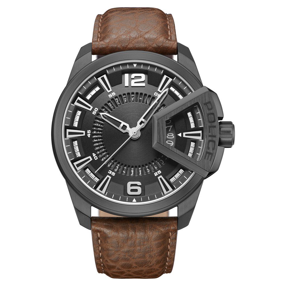 Police analog black dial men's watch hotsell