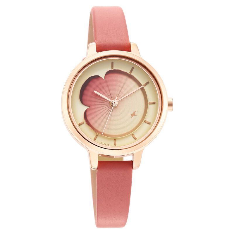 Fastrack Uptown Retreat Quartz Analog Multicoloured Dial Leather Strap Watch for Girls - image number 1