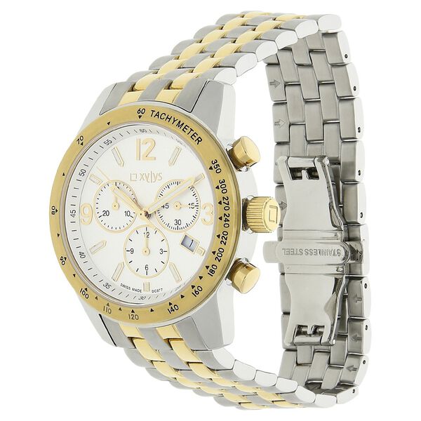 Xylys Swiss Chronograph Multicoloured Metal Strap and White Dial Watch For Men - image number 1