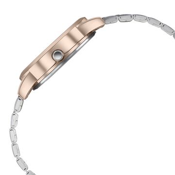 Sonata Glam Gold Quartz Analog Silver Dial Stainless Steel Strap Watch For Women