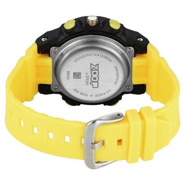Zoop Analog Digital Watch with Black Dial & Yellow Strap for Boys Kids, from House of Titan - image number 4
