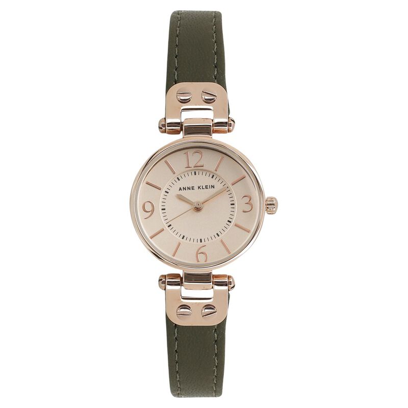 Anne Klein Quartz Analog Rose Gold Dial Leather Strap Watch for Women - image number 0