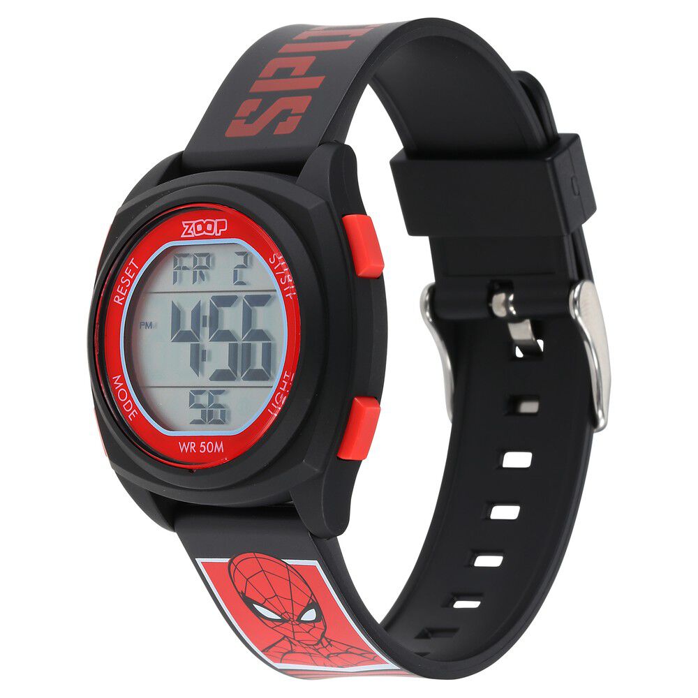 Buy Online Zoop Marvel Digital Dial Polyurethane Strap with Spider Man Character Watch for Kids 16025pp01 p Titan