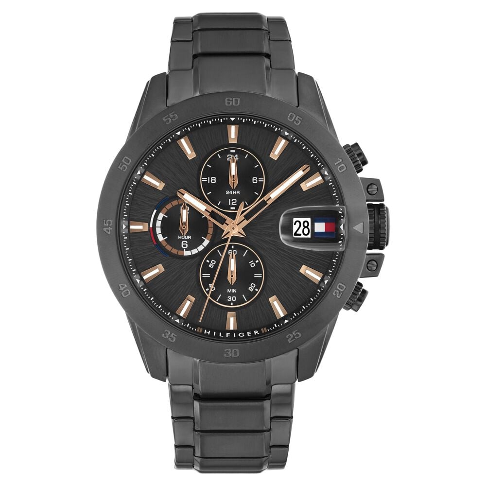 Tommy Hilfiger Quartz Multifunction Grey Dial Grey Stainless Steel Strap Watch For Men-picture-17