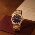 Titan Regalia Dodecagon Quartz Analog with Date Brown Dial Rose Gold Stainless Steel Strap Watch For Men - image number 0