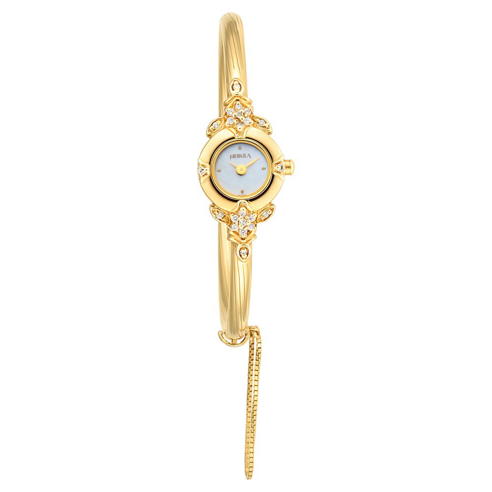 Titan golden outlet watch for ladies