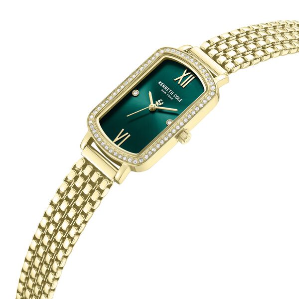 Kenneth Cole Quartz Analog Green Dial Golden Colour Stainless Steel Strap Watch For Women - image number 3