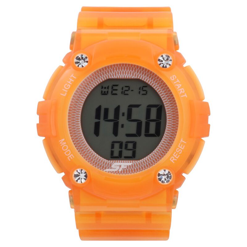 SF Digital Dial Plastic Strap Women Watch