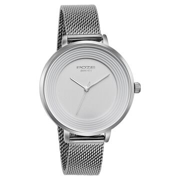 Sonata Poze Quartz Analog Silver Dial Mesh Strap Watch for Women