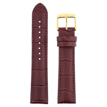 20 mm Burgundy Genuine Leather Straps for Men