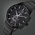 Xylys Swiss Chronograph Black Leather Strap Aventurine Dial Watch For Men - image number 1