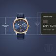 Titan Classique Suave Analog with Blue Dial Blue Leather Strap Watch for Men - image number 3
