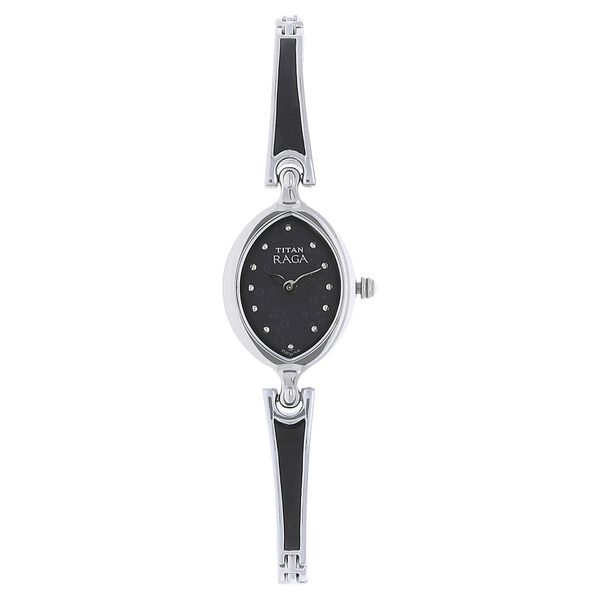 Titan Quartz Analog Black Dial Metal Strap Watch for Women - image number 0