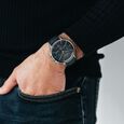 Titan Light leathers Multifunction Silver Dial Leather Strap Watch For Men - image number 4