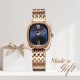 Titan Purple Glamour Quartz Analog Blue Dial Rose Gold Stainless Steel Strap Watch For Women - image number 0