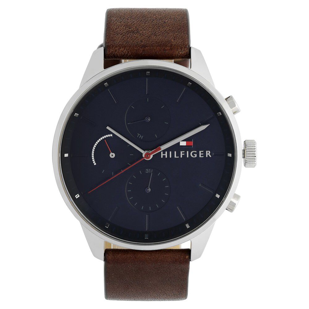Buy Online Tommy Hilfiger Quartz Multifunction Blue Dial Leather