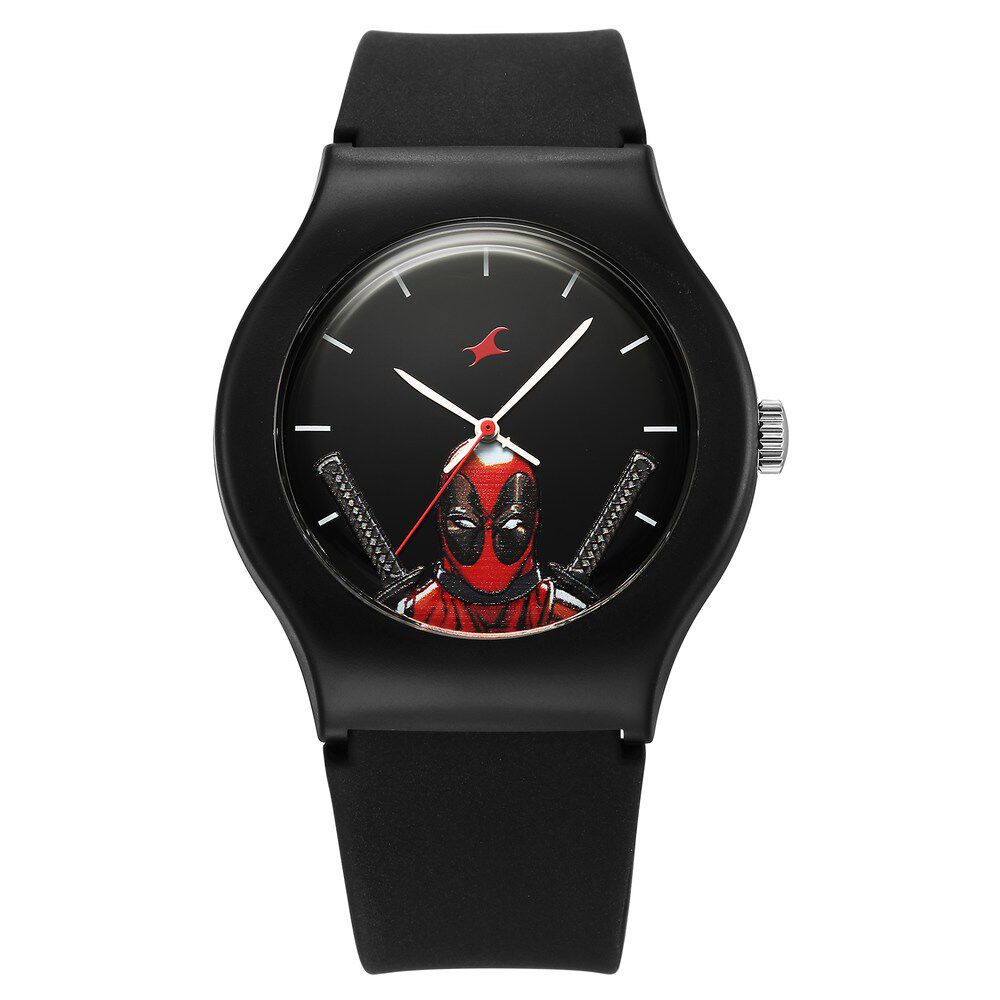Fastrack men silicon analog black watches on sale