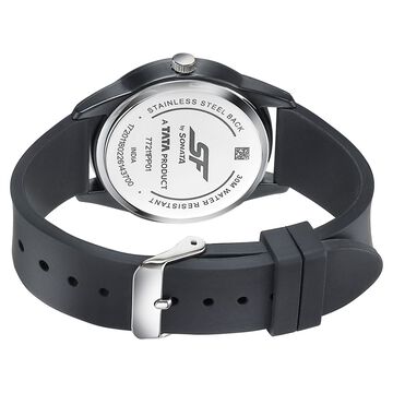 Sonata SF Field watch Quartz Analog Black Dial Black Silicone Strap Watch For Men