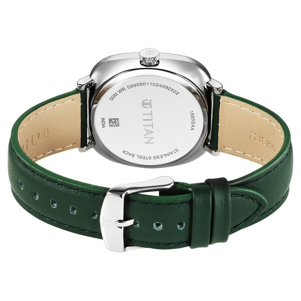 Titan Neo Curve Quartz Analog with Date Green Dial Stainless Steel Strap Watch For Men - image number 4