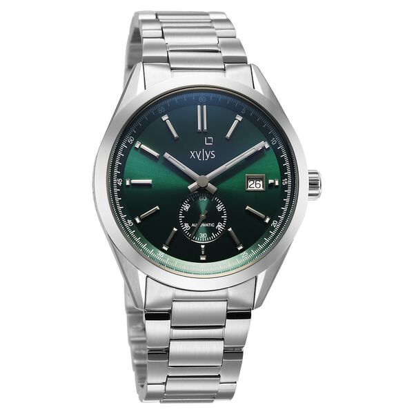 Xylys Automatic Green Dial Silver Stainless Steel Strap Watch For Men - image number 1