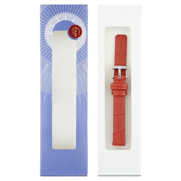 14 mm Red Genuine Leather Strap for Women - image number 7