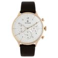 Titan Quartz Multifunction White Dial Leather Strap Watch for Men - image number 0