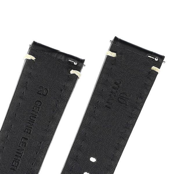 20 mm Black Genuine Leather Straps for Men - image number 4