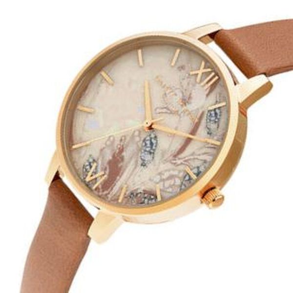 Olivia Burton Quartz Analog Mother of Pearl Dial Leather Strap Watch for Women - image number 1