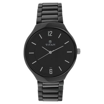 Titan Black Dial Analog Ceramic Strap Ceramic Strap Watch for Men