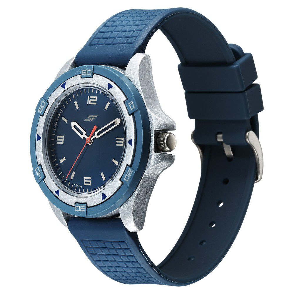 SF Sporty Blue Dial Polyurethane Strap Watch for Men