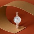 Poze By Sonata Quartz Analog Mother of Pearl Dial Two Toned Metal Strap Watch For Women