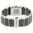 Xylys Swiss Analog Two Toned Stainless Steel And Ceramic Strap and Black Dial Watch For Women - image number 3