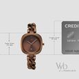 Vyb Spotlight By Fastrack Quartz Analog Brown Dial Brown Metal Strap Watch For Girls - image number 3
