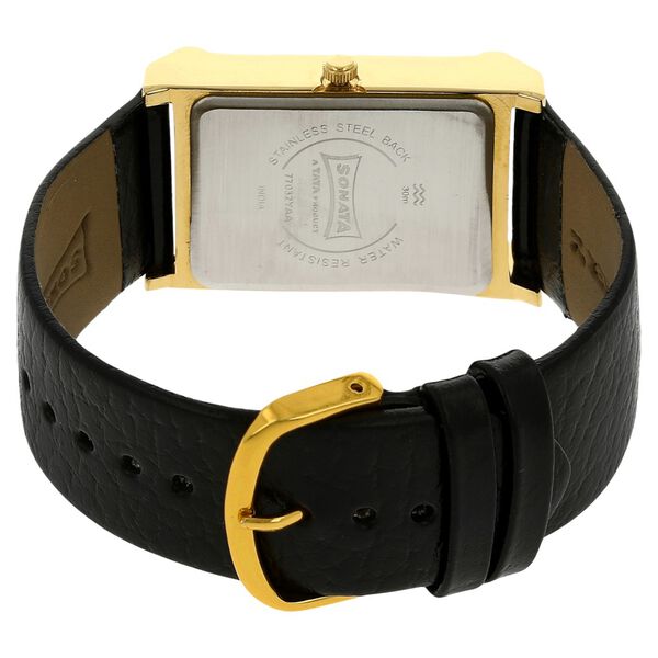 Sonata Quartz Analog with Day and Date Green Dial Leather Strap Watch for Men - image number 3