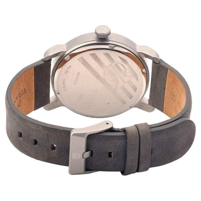 Titan Quartz Analog Black Dial Leather Strap Watch for Men - image number 2