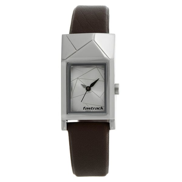 Fastrack Quartz Analog White Dial Leather Strap Watch for Girls - image number 0