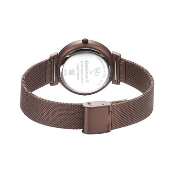 Fastrack Vyb Seeker Quartz Analog Silver Dial Stainless Steel Strap Watch for Girls