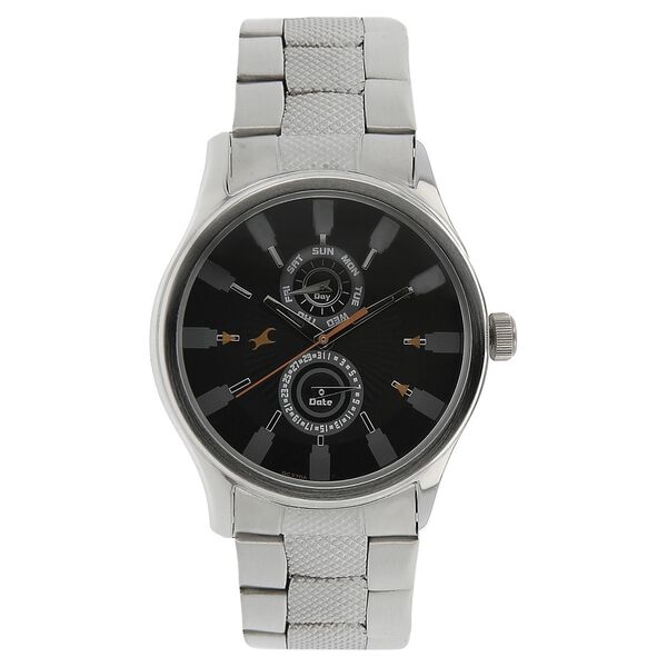 Buy Online Fastrack Quartz Multifunction Black Dial Stainless