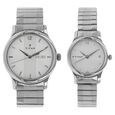 Titan Quartz Analog with Day and Date Silver Dial Stainless Steel Strap Watch for Couple - image number 0