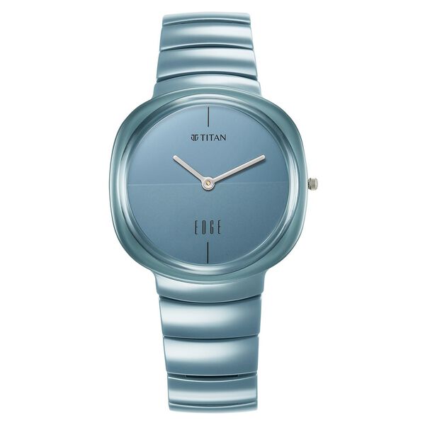 Titan Squircle Camo Quartz Analog Blue Dial Ceramic Strap Watch For Unisex - image number 0