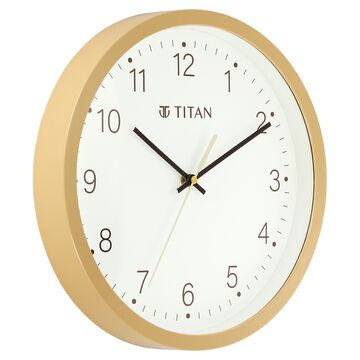 Titan Classic Quartz Analog White Dial Wall Clock With Silent Sweep Technology