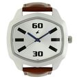 Fastrack Quartz Analog Silver Dial Leather Strap Watch for Guys - image number 0